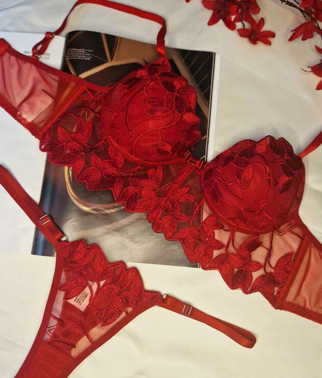 Conjunto Sensual em Tule Bordado – Wendy