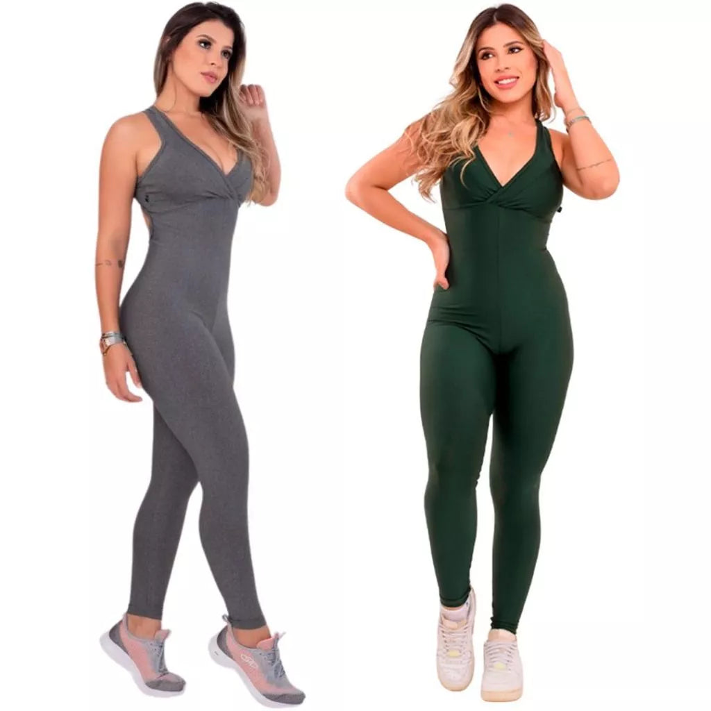 Kit com 2 Macacões Longos Fitness para Academia