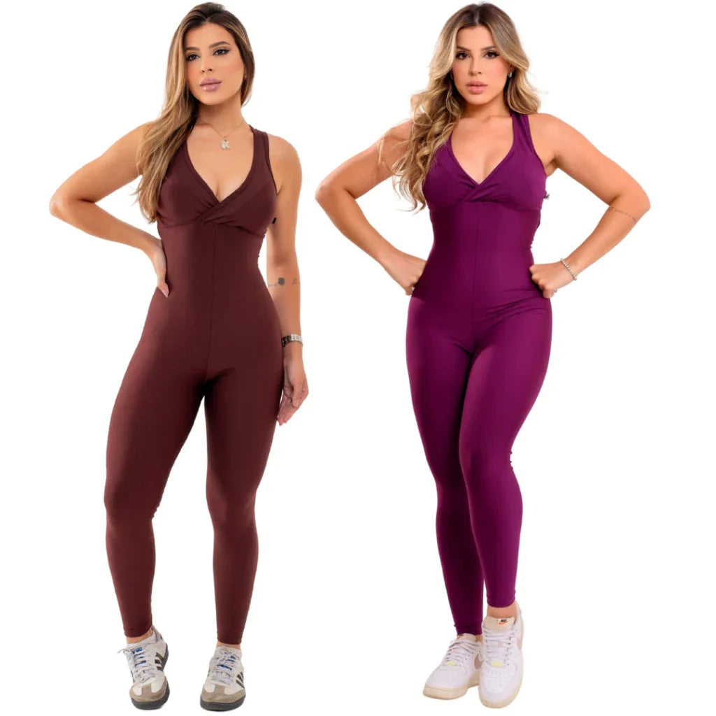 Kit com 2 Macacões Longos Fitness para Academia