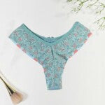 Calcinha Fio Duplo Estampado com Forro de Renda – Caren