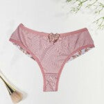 Calcinha Fio Duplo Estampado com Forro de Renda – Caren