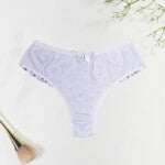 Calcinha Fio Duplo Estampado com Forro de Renda – Caren