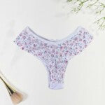 Calcinha Fio Duplo Estampado com Forro de Renda – Caren