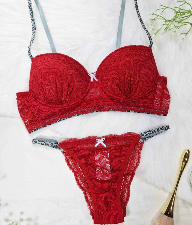 Conjunto de Bojo com Renda e Alça Animal Print – Marileia