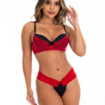 Conjunto em renda bicolor – Romena