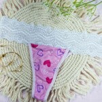 Tanga em Suede Estampado com Renda – Nicole