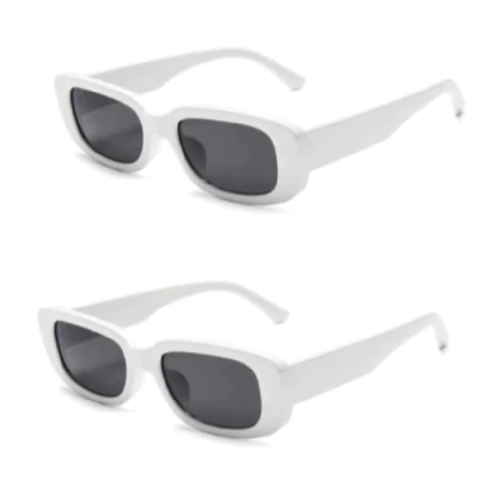 🕶️ KIT 2 Óculos de Sol Retrô Vintage Unissex – Estilo Hype para Festa, Praia e Dia a Dia