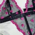 Body sensual em tule coração – Brenda