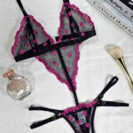 Body sensual em tule coração – Brenda