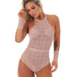 Body sensual com luva em renda – Carol