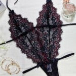 Body sexy em renda chantilly – Monique