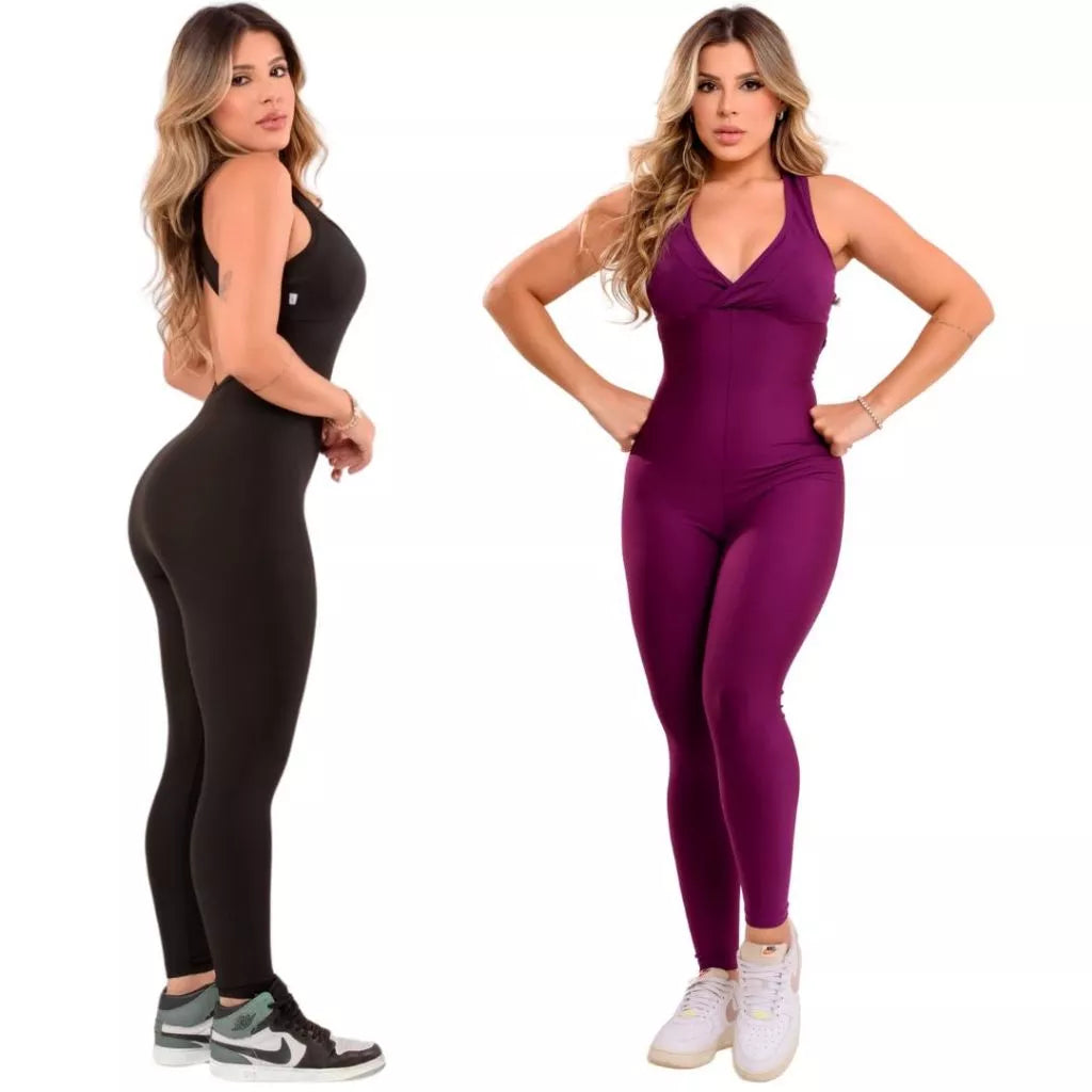 Kit com 2 Macacões Longos Fitness para Academia