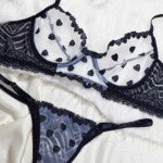 Conjunto Sexy sem Bojo com Tule Desenhado – Larissa