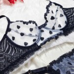 Conjunto Sexy sem Bojo com Tule Desenhado – Larissa