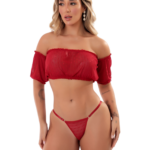 Conjunto Ciganinha em Tule Dot com Perneira – Maya