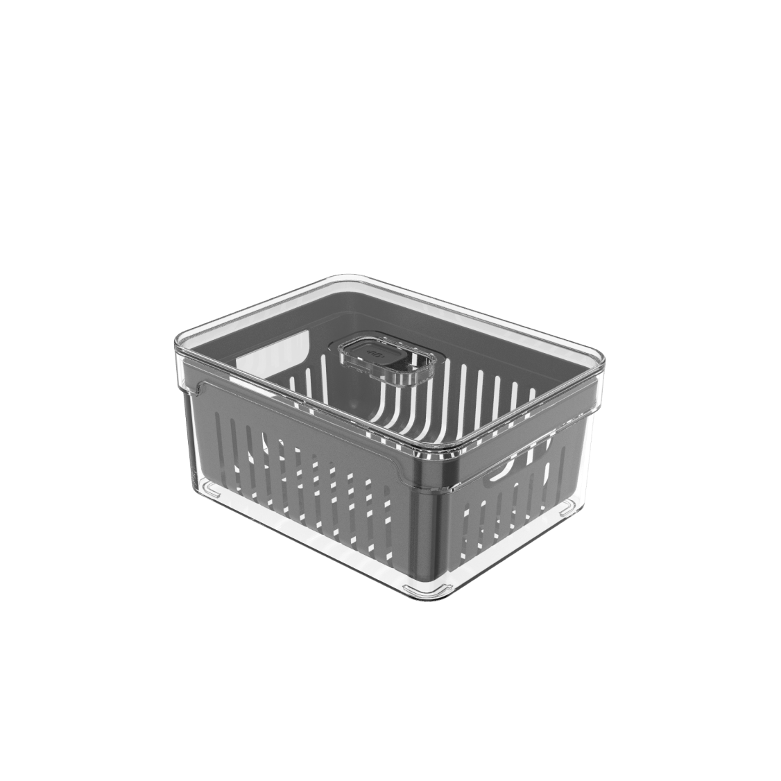 Organizador de geladeira com cesto Ou 2,2L Linha Clear Fresh