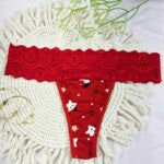 Tanga em Suede Estampado com Renda – Nicole