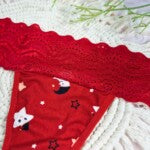 Tanga em Suede Estampado com Renda – Nicole