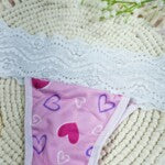 Tanga em Suede Estampado com Renda – Nicole